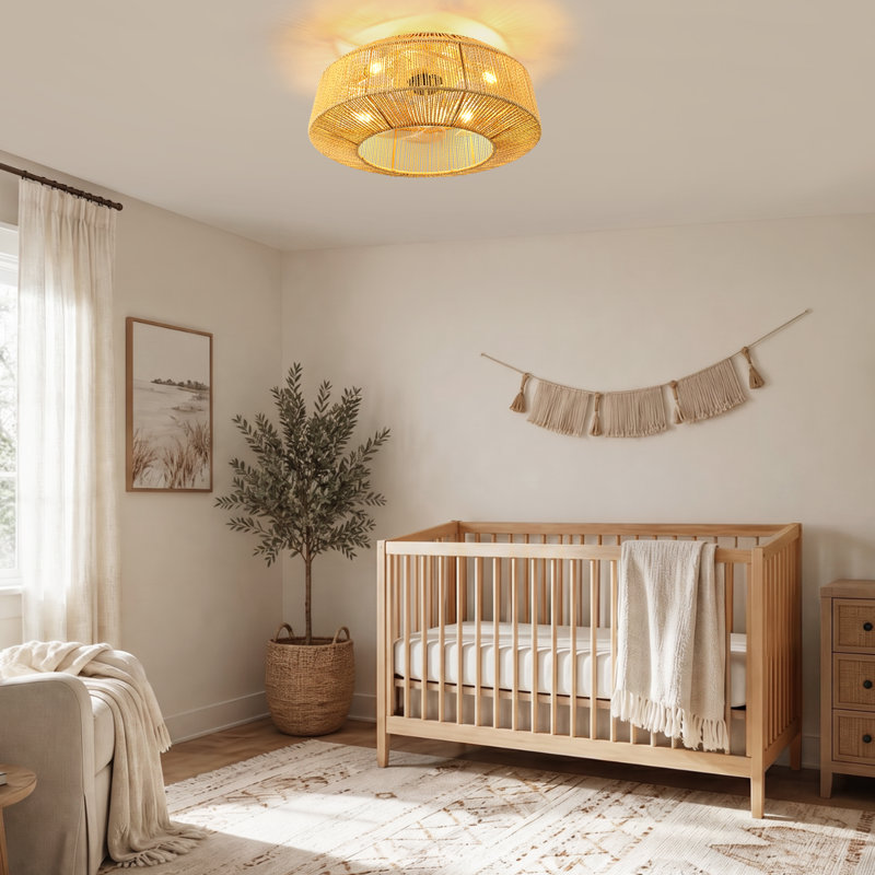 Ventilateur de plafond en cage 19,7 po avec télécommande