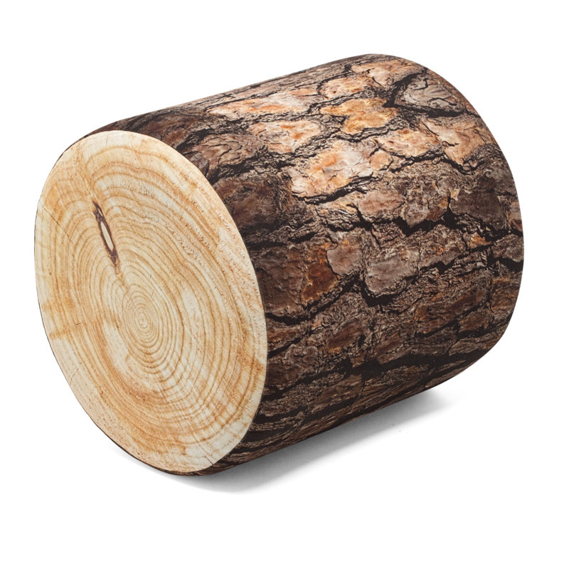 Repose-pieds Rustic Tuffet, brun et crème, 15,7 po x 15,7 po x 15,7 po | Structure en bois de hêtre et panneau de fibres à densité moyenne, tissu 100% polyester | 32 mousses en mousse pour plus de confort, facile à nettoyer, capacité de poids maximale: 150 lb | Parfait pour les décors inspirés du Sud-Ouest et inspirés de la nature
