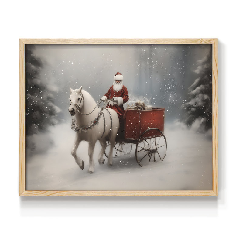 Art de Noël - CMXLVI - Reproduction encadrée - Restickable, H 11 po x l 14 po, Naturel