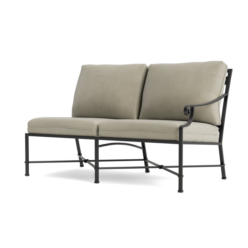 Venetian Outdoor 2 - Seat Loveseat, Fusion Moccasian, Textured Pewter