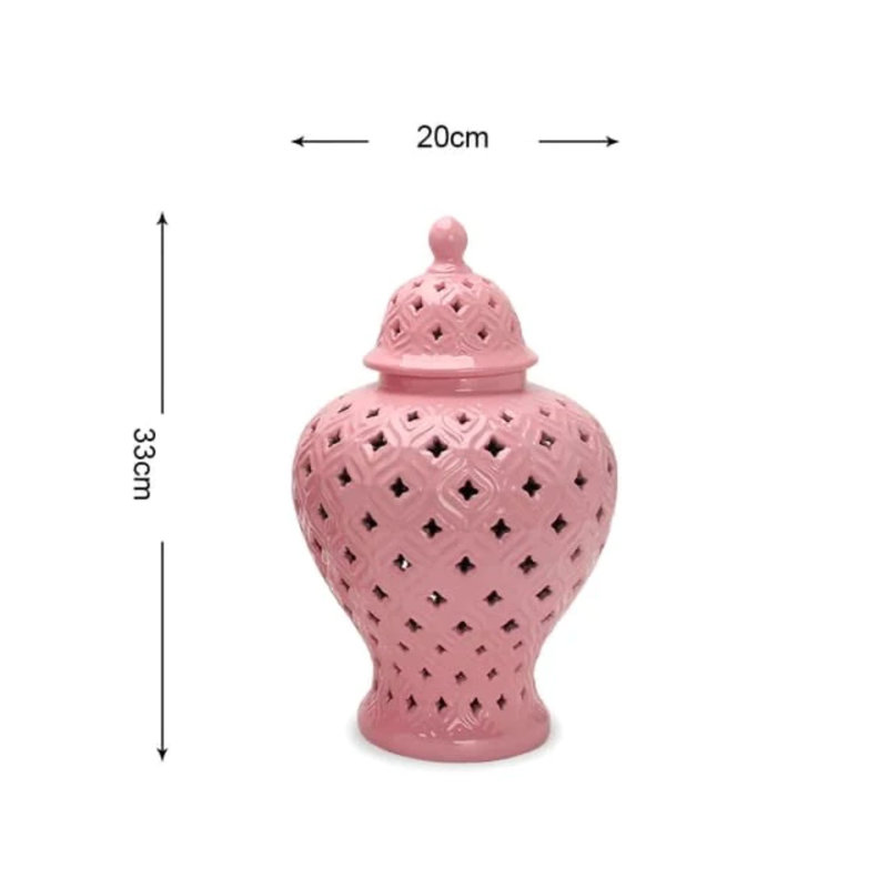 Pot à gingembre en céramique fabriqué à la main Mironica, H 12,9 po x l 7,8 po x P 7,8 po