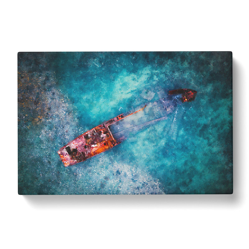 Wreck of a Boat - Wrapped Canvas, 35cm H x 50cm W x 3cm D