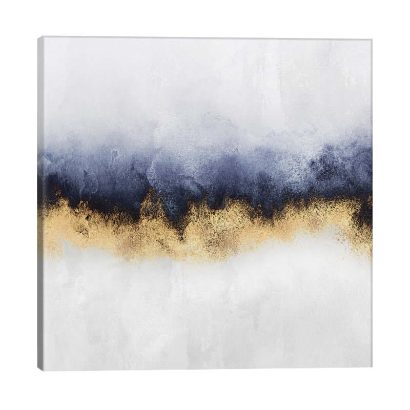 Sky II by Elisabeth Fredriksson - Print on Canvas, 30.48 cm H x 30.48 cm W, Wrapped Canvas, Blue