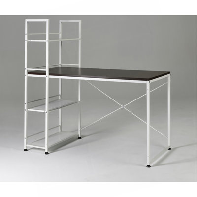 Bureau réversible en bois Smart Workstation blanc / brun