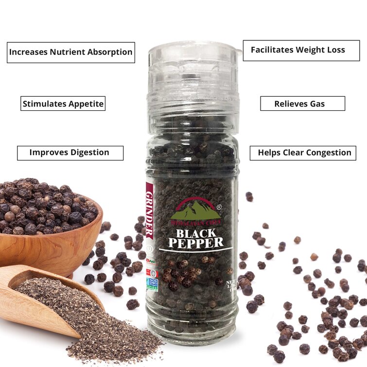 Salt & Pepper Grinder Set of 2 - Refillable Mills & Shakers - For Pink  Himalayan & Sea Salt, Black Peppercorn, Spices - Stainless Steel, Large  Glass 