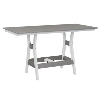  Harbour Regular Light Grey Top With White Base 66″ Rectangular Bar Table