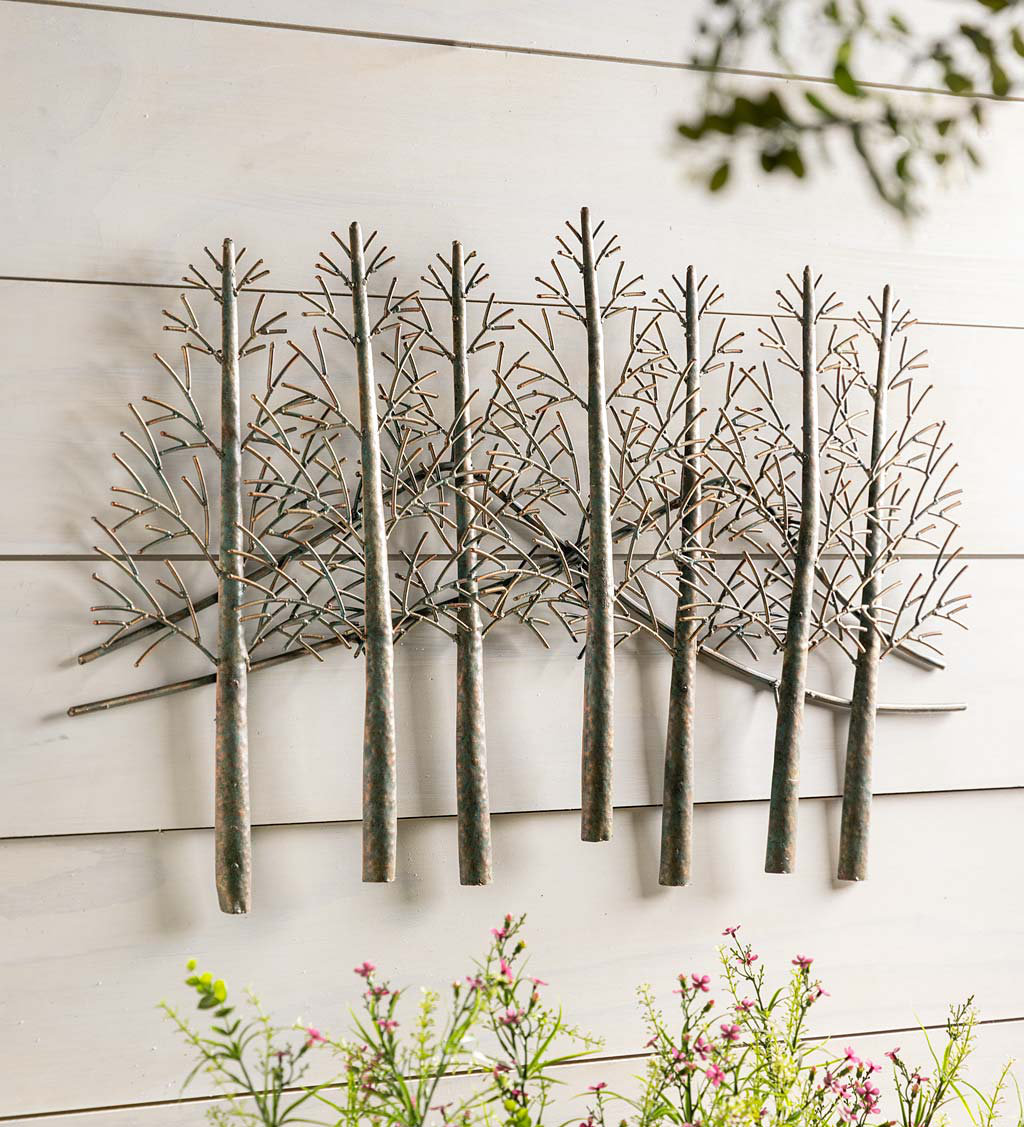 Wind & Weather Trees and Mountains Handmade Metal Indoor and Outdoor