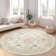 Medallion Non Slip Washable Rug(Cream)