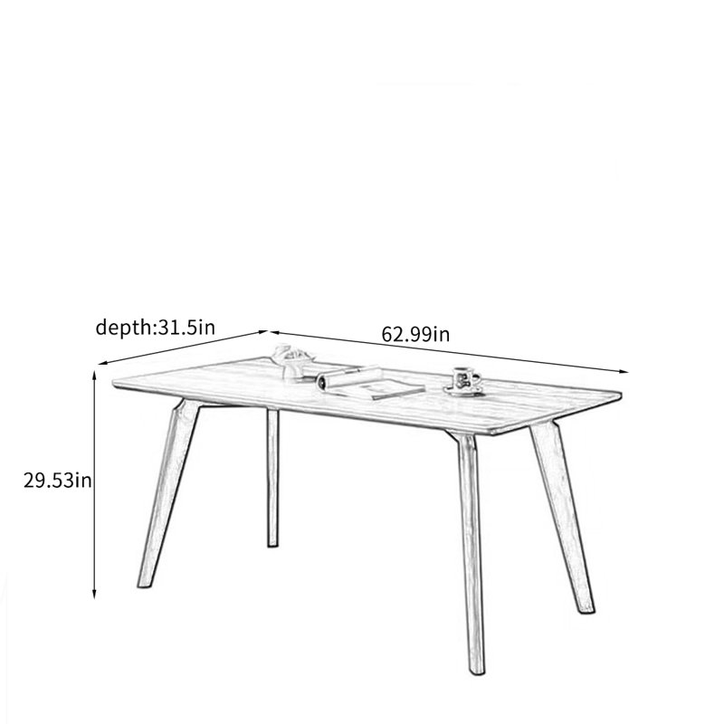 Stylish Black Walnut Dining Table., 29.53"H x 62.99"L x 31.5"W