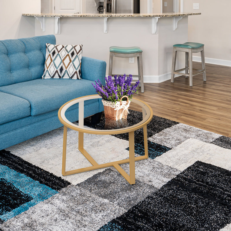 Ritvars Cross Legs Coffee Table, Gold