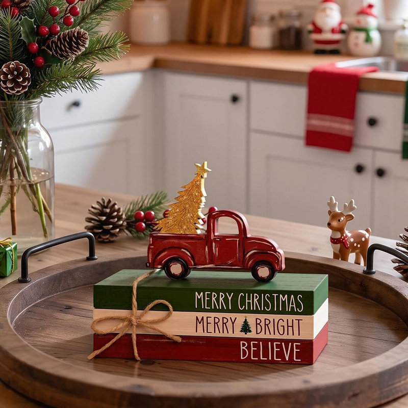 Solid Wood Decorative Book