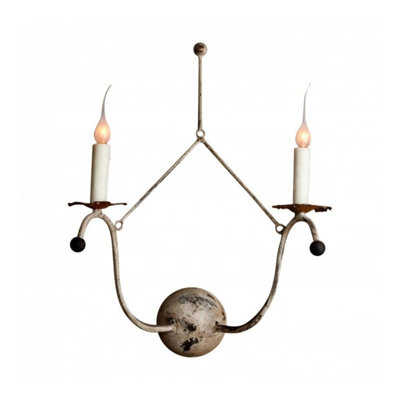 Spring Island Basket Steel Candle Wall Light