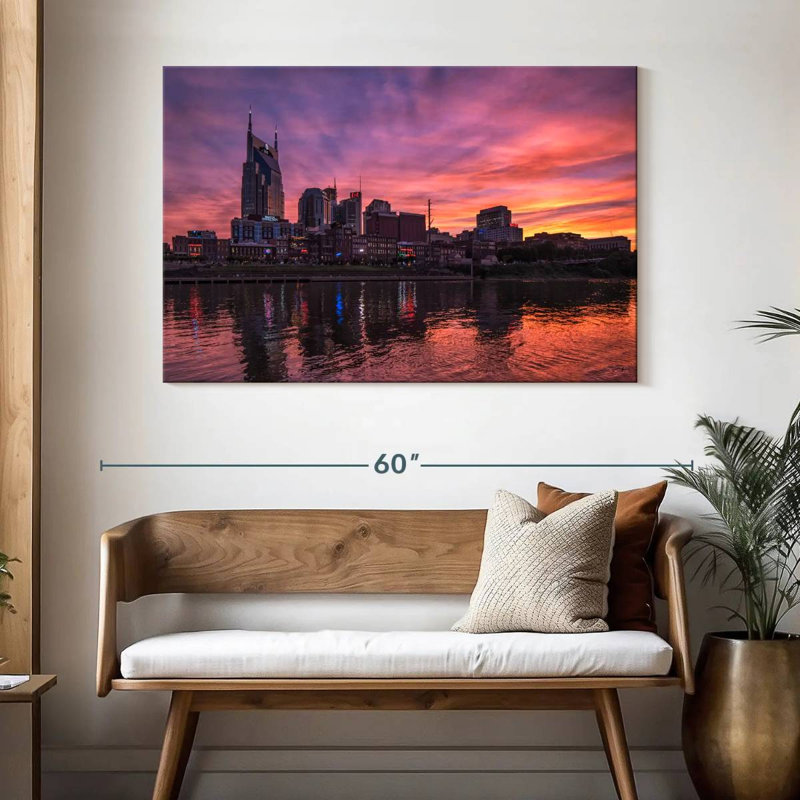 Kavia Nashville au crépuscule, H 32 po x l 48 po