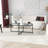 Modern Coffee Table with 100% Tempered Glass Top, 37.0 x 13.8 x 25.2 inches | Sleek Black Finish, Metal Legs, Electrostatic Oven Dried Painting | Tarnish Resistant, Ideal for Industrial & Contemporary Living Spaces-62947725