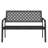 Eveliina Steel Carved-back Floral Bench-1318159066