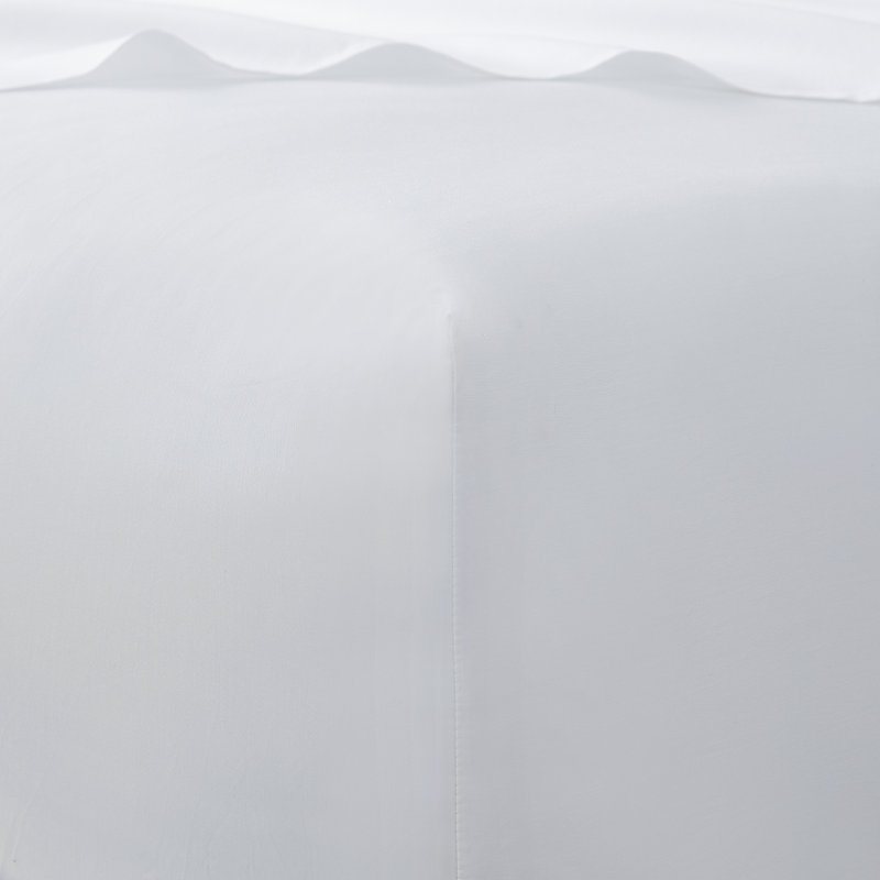 Ensemble de draps en coton biologique, Double, Blanc