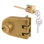Diecast, Double Cylinder, Keyed Jimmy-Resistant Deadlock, For Doors 1-3/8 to 2-3/8 Inch Thick, Brass Finish (Single Pack)