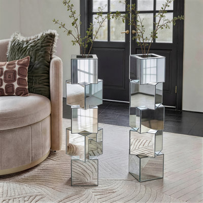 2PCS 70.5CM Glass Flower Tall Vase Room Decor