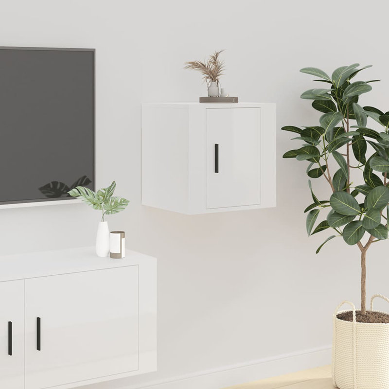 Orose TV Stand for TVs up to 28", High Gloss White