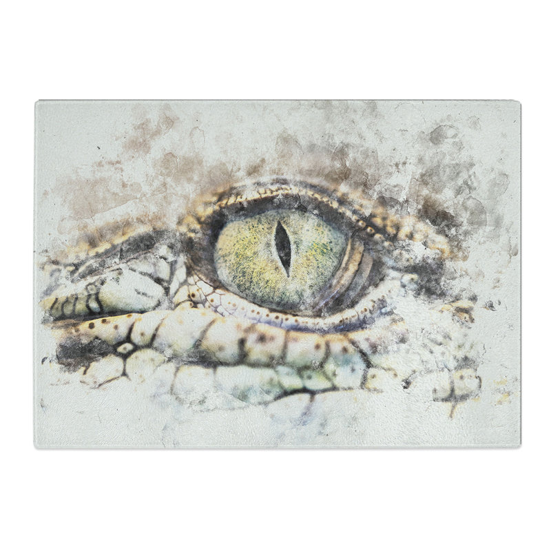 Tempered Glass Crocodile Eye Chopping Board, 20 cm x 28.5 cm