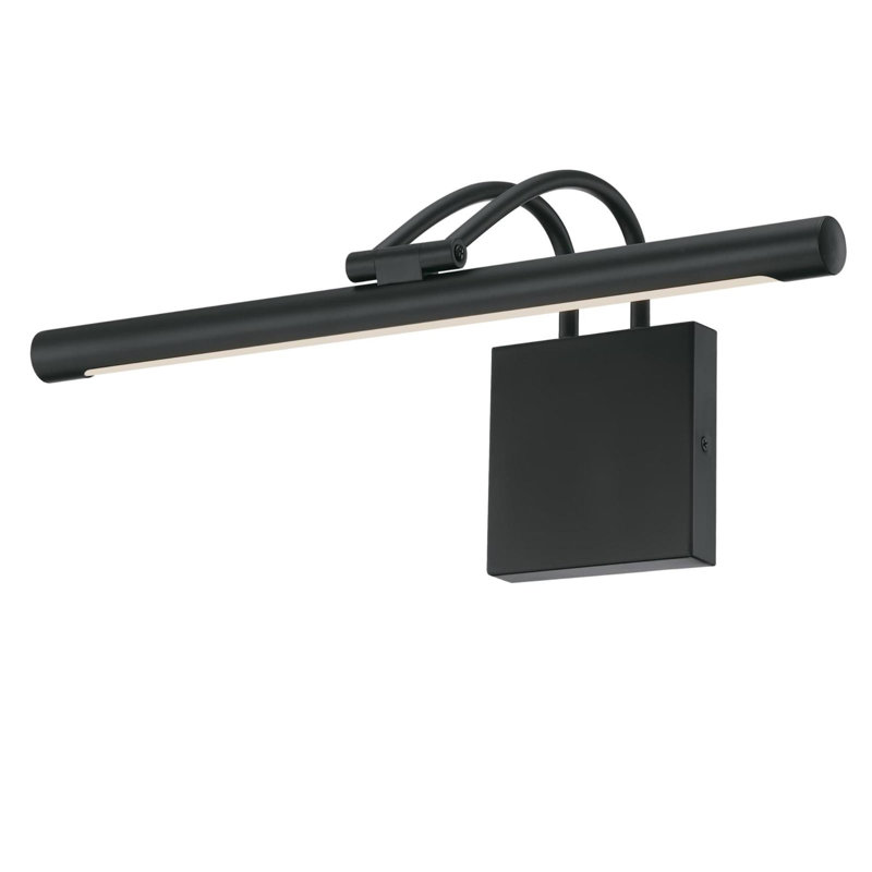 17 in. Dimmable LED Wall Mount Picture Light with Remote, Matte Black
