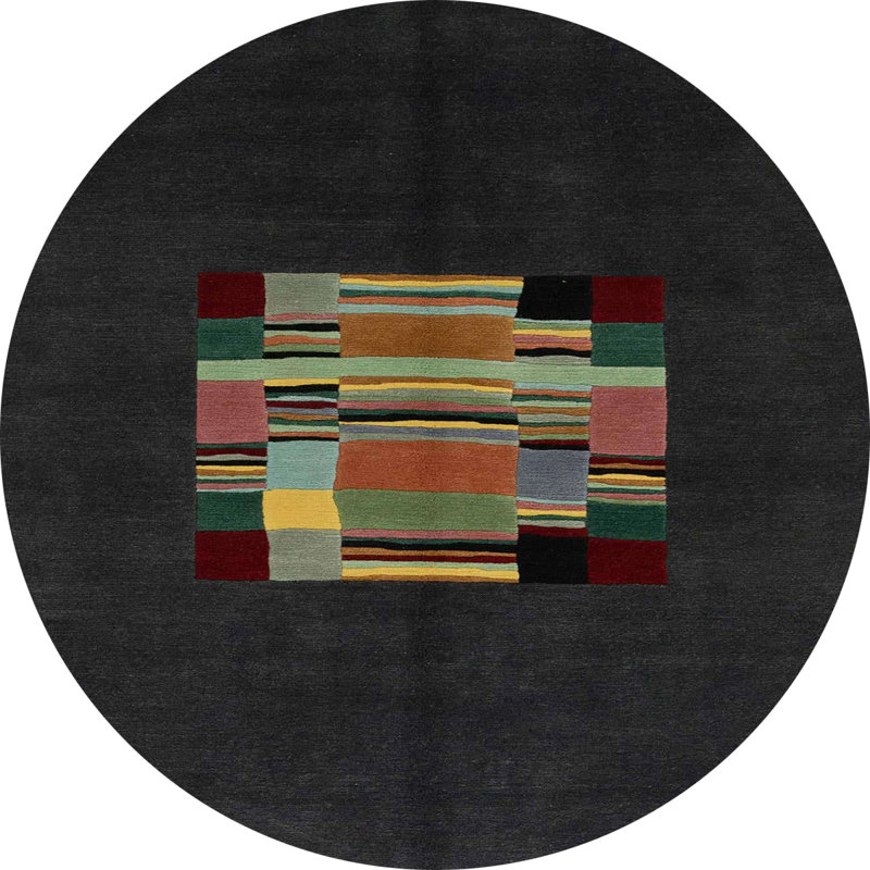 Abstract Indoor Rug, Round 8'