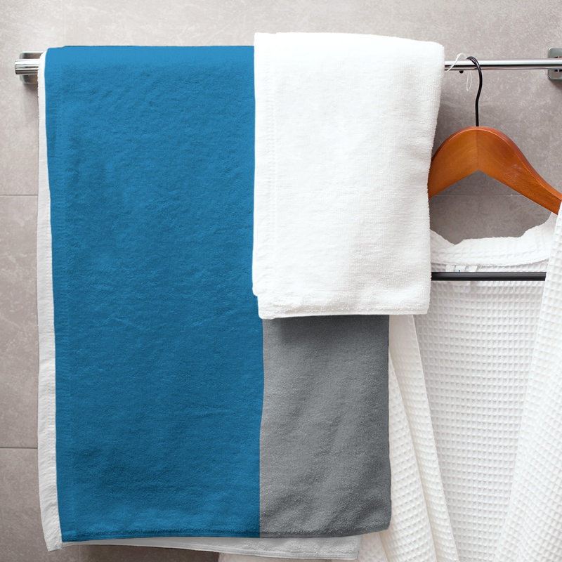 Bath Towel, Blue/Gray