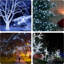 Éclairage de Noël à lumières scintillantes à DEL - 16 de 100 ampoules scintillantes - lumières d'arbre de Noël blanc froid à DEL - intérieur extérieur - guirlande lumineuse de 24,75 pieds, scintillant scintillant