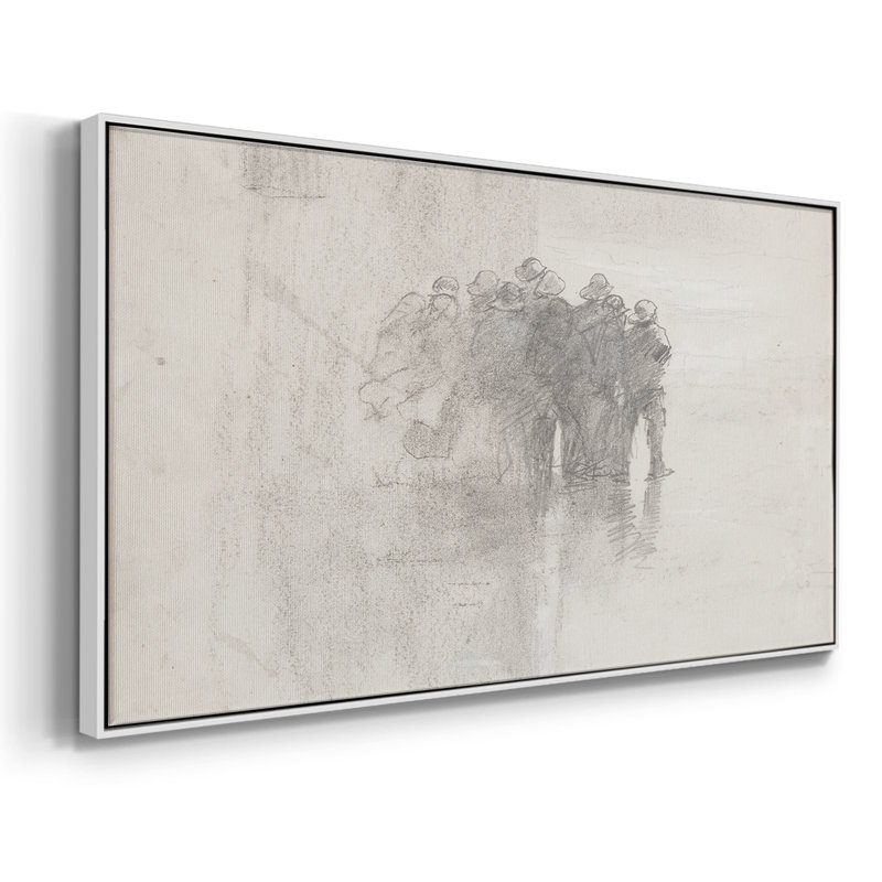 Série abstraite-cmxxxxi - Toile tendue avec châssis encadré - Prêt à être accroché, H 21 po x l 41 po, Argent argent