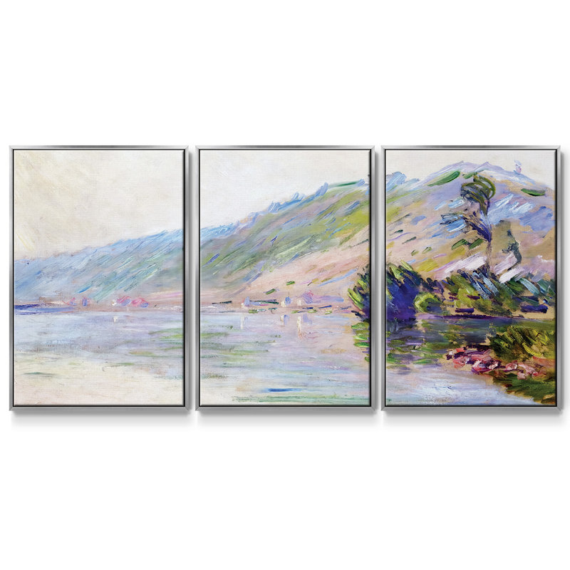 La seine au port 3 pièces, Argent, H 24 po x l 48 po x P 2 po