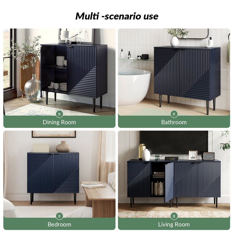 Breithaup Standard Accent Cabinet, Navy