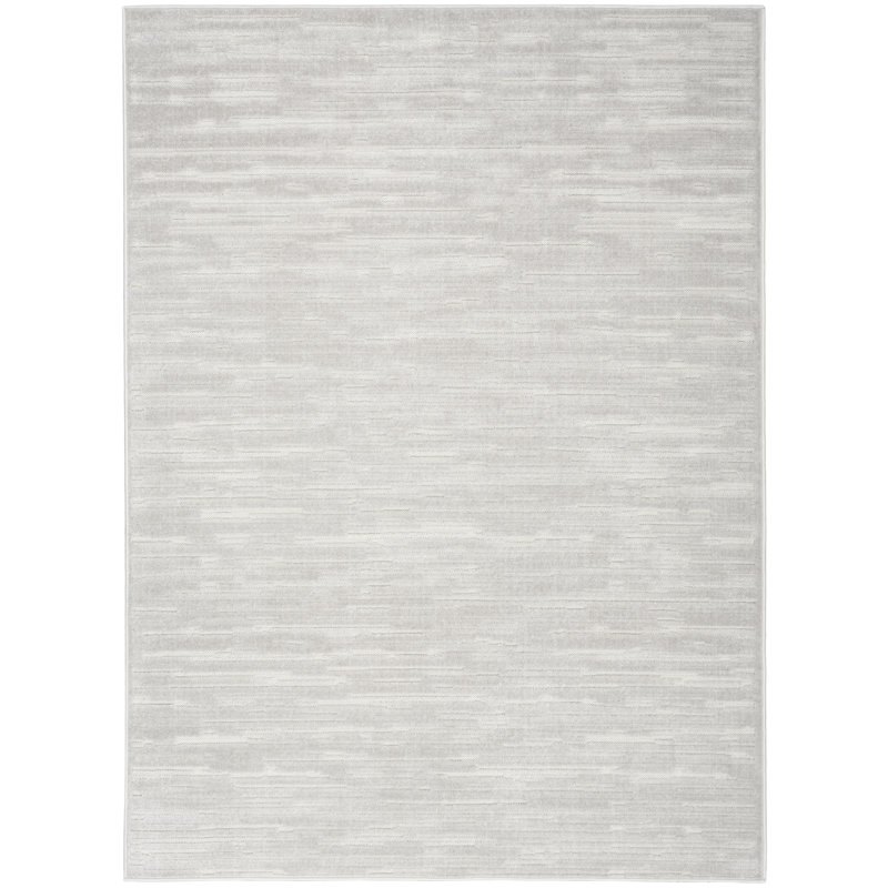 Ebern Designs Lureatha Light Grey Modern Indoor Rug, Rectangle 6'7" x 9'2"