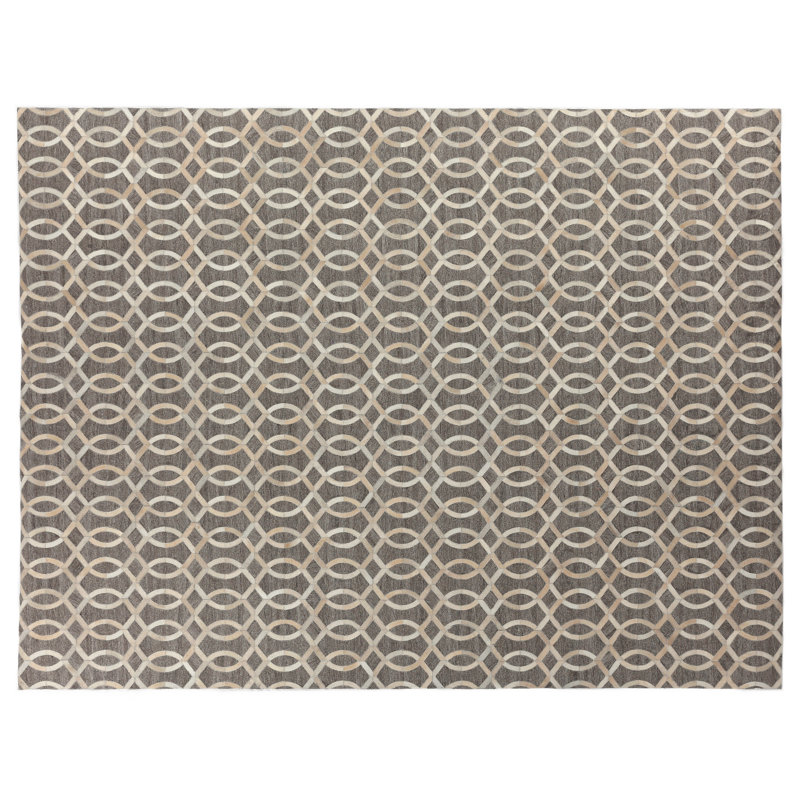 Berlin Cowhide Geometric Area Rug, Rectangle 12' x 15'