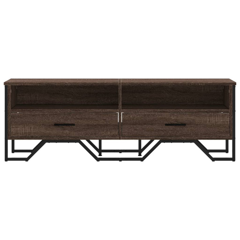 Chaudri Unfinished TV Stand for TVs up to 24", Brown oak look