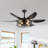 52-Inch Modern Black Ceiling Fan With Light And Remote Control (Bulb Not Included)