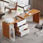 Bureau d'ordinateur en L 82,67 po avec tiroirs, bureau en coin réversible pour la maison, le bureau et un appartement