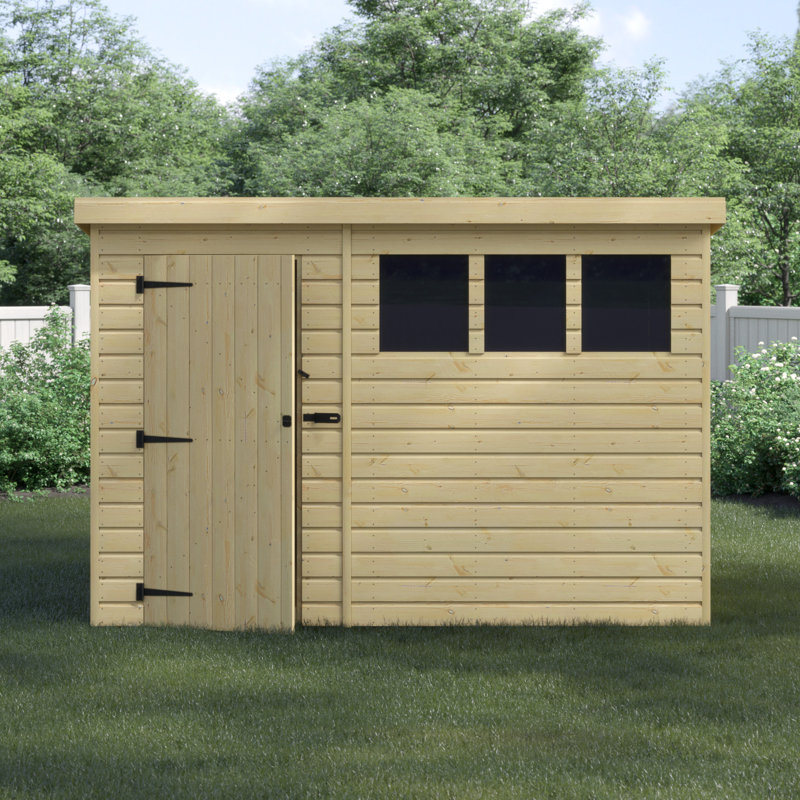 Shiplap Pent Wooden Shed, 10ft. W x 8ft. D