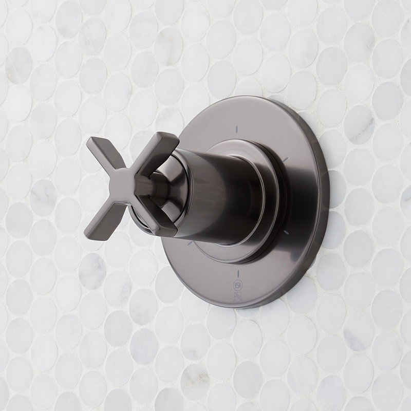 Vassor Shower System with Rain Shower Head, Hand Shower, Hose, Valve Trim and Diverter