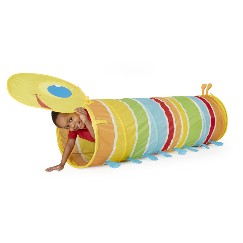 Tunnel de jeu intérieur en polyester 1,58 pi x 0,17 pi Giddy, Orange / bleu / vert