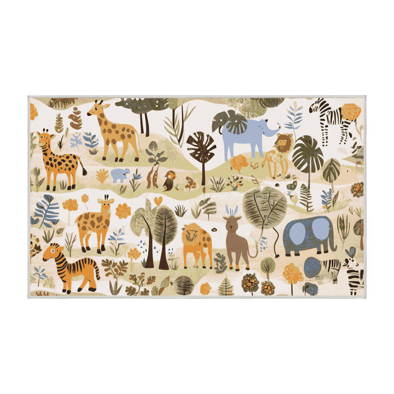Tapis pour enfants East Urban Home, Rectangulaire 2 pi x 3 pi