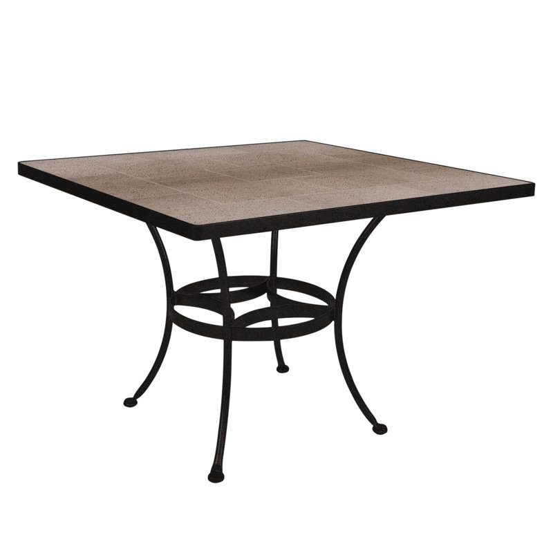Tables Outdoor Square Dining Table, Carbon Black, Canyon Taupe