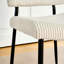 Chaise de salle à manger simple en velours beige moderne Modern