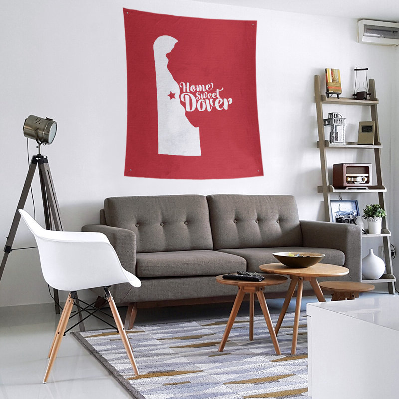 Tapisserie Dover Delaware, H 80 po x l 68 po, Rouge