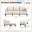 3 Seater Linen Blend Sofa-496447770