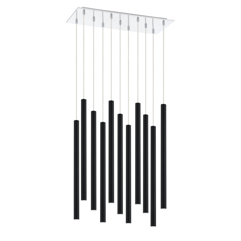 Bowning 11 - Light LED Cluster Pendant, Matt Black