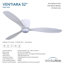 Ventilateur de plafond encastré intérieur / extérieur 52 po Ventiara-116509574-116509575