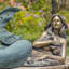 Statue de jardin pondeuse sirène couchée