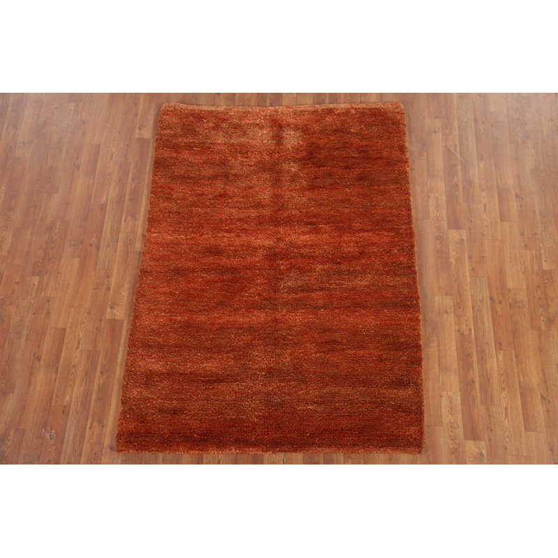 Orange Moroccan Oriental Area Rug 4x6