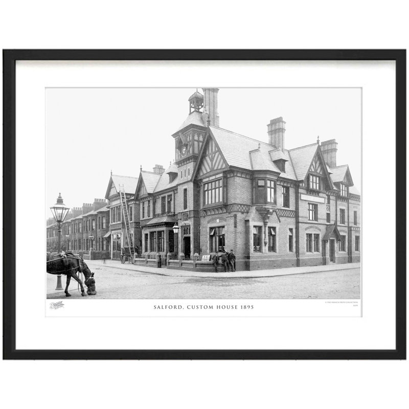 Salford, Custom House 1895 by Francis Frith - Single Picture Frame Print, 60cm H x 80cm W x 2.3cm D