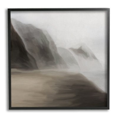 Paysage de montagne serein brumeux, nuages abstraits surdimensionnés Design House LLC